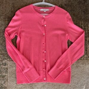 NWOT LOFT Vibrant Coral Women's Cardigan